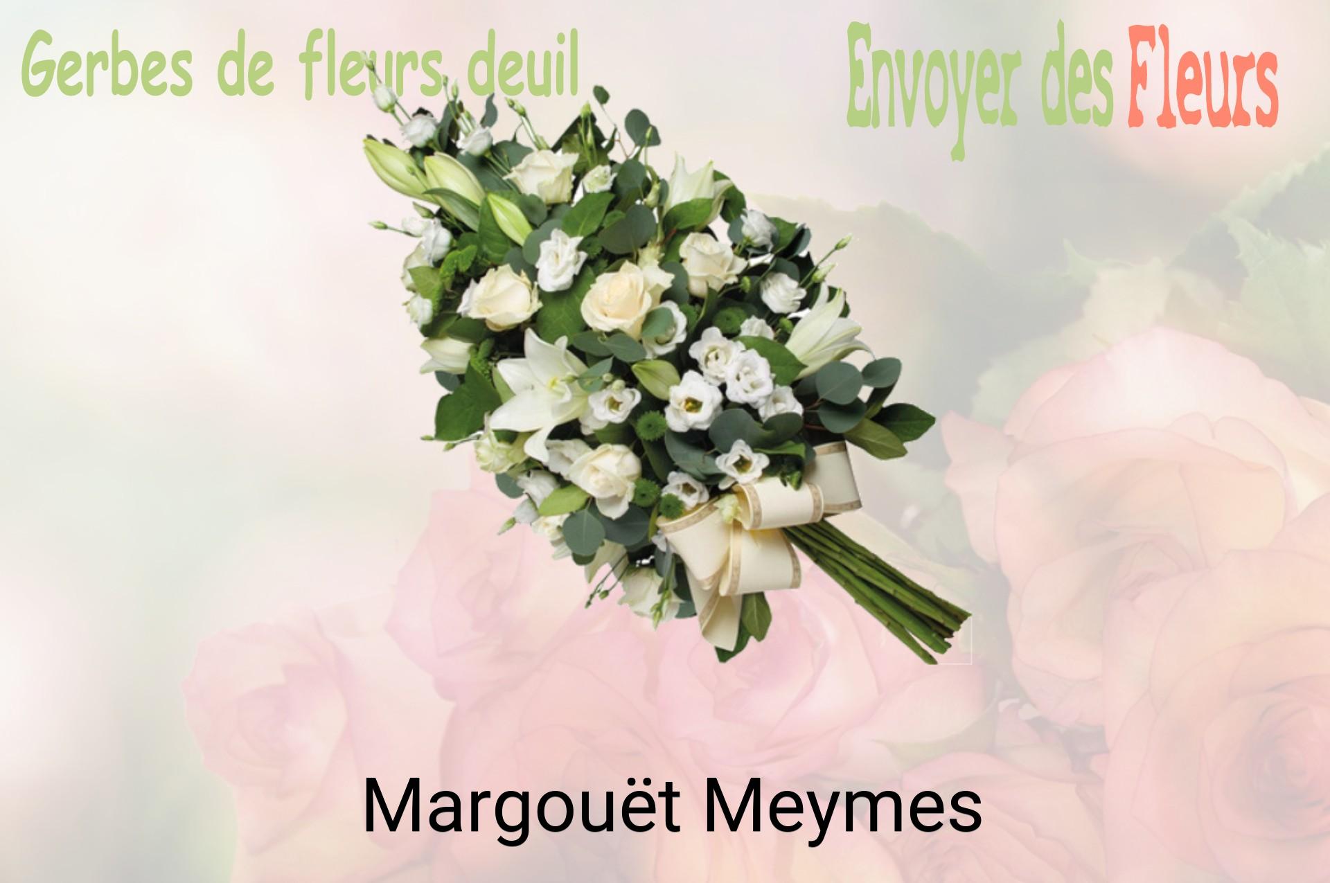Gerbe de fleurs de deuil livrée à Margouët-Meymes